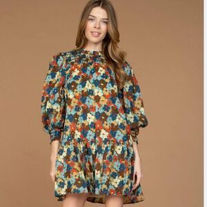 OLIVIA JAMES The Label Women's Lucy Fleur Multi Color Dress in Size Large